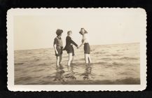 Bessie Faye Hunt, Lois Grisby, and Helen Stone at Camp Leach